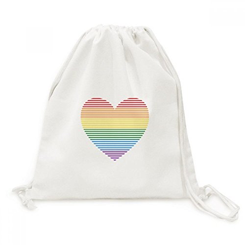 Toile Drawstring Backpack Sacs Arc-en-Gay Lesbienne pour sport et loisirs