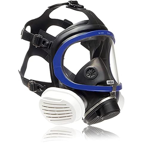 Dräger X-plore 5500 Full Face Mask Respirator + 2x Reusable P3 R filters | Set for Construction, Woodworking, DIY and Work Cover