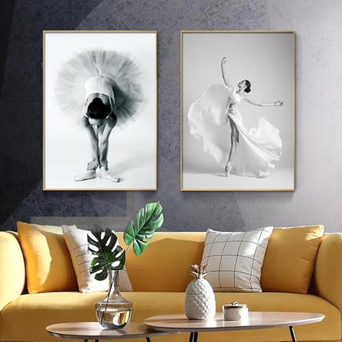 Peinture sur toile de danseuse de ballet pour habiller un grand mur vide de séjour - 4