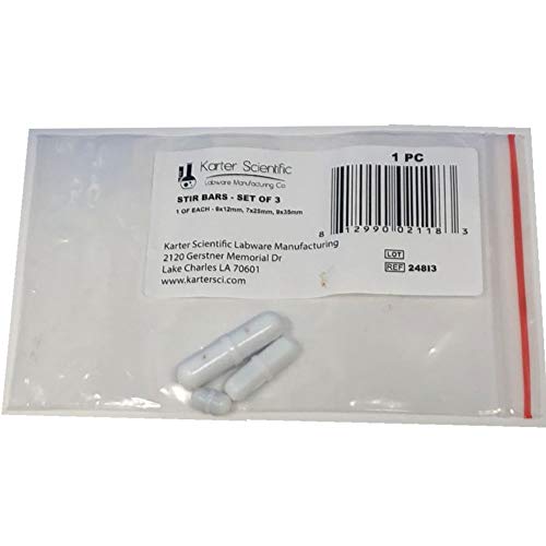 image for Glass Low Form Beaker Set with Magnetic Stir Bar Set, 5 Sizes - 50, 10