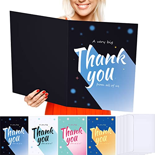 48 Pcs Extra Large Thank You Cards With Envelope Giant Thank You Card 8.5 X 11 Inch Jumbo Gratitude Thank You Greeting Card Big Thank You Cards Funny Appreciation For Birthday Party, Baby Shower #TOP22