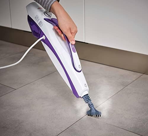 Polti Vaporetto SV440_DOUBLE Steam Mop with Handheld Cleaner (UK Version), Vaporforce brush, kills and eliminates 99.9% * of viruses, germs and bacteria, 15 in 1, Purple