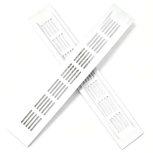 2 Pièces 30x5 cm Grille de Ventilation Rectangulaire, Grille d'Aération en Aluminium, Grille de Ventilation Rectangulaire en Aluminium Argent, pour...