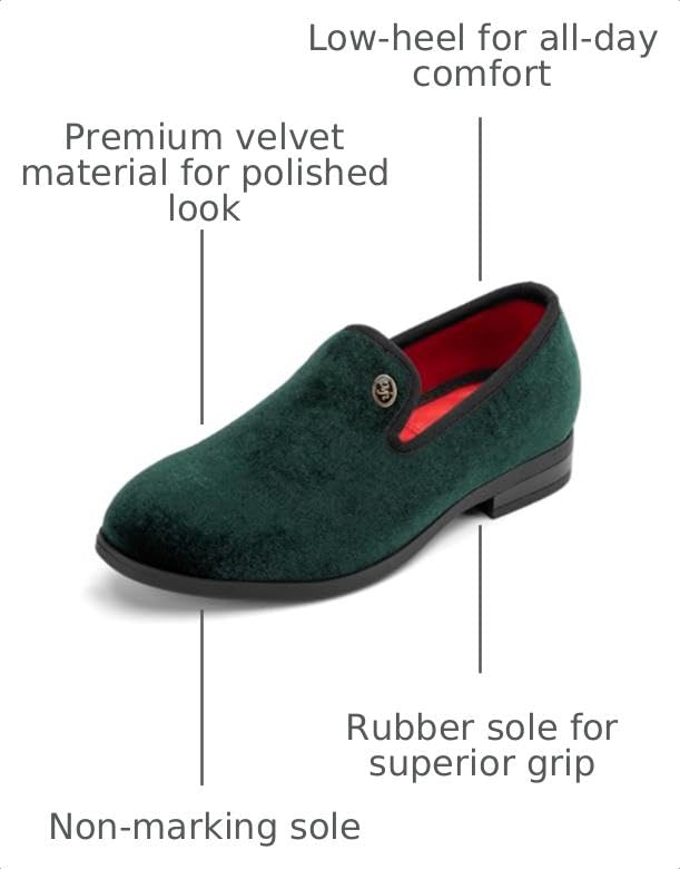 Image of Meijiana Boys Dress Shoes - Velvet Casual Pull-On Low-Heels, Black Rubber All-Weather Formal Boys Shoes, Toddler Dress Shoes for Wedding & Party - Fashion Business Style