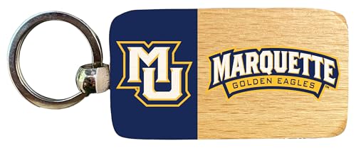R and R Imports Marquette Golden Eagles 2.5 x 1-Inch Wooden Keychain Officially Licensed Collegiate Product Single