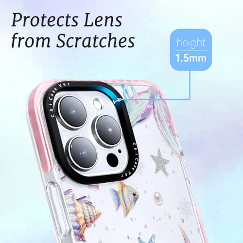ChiCaseVer for iPhone 13 / iPhone 14 Case Clear Magical Mermaid Pattern - image 4