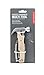 Kikkerland 10 in 1 Pocket Compact EDC Gear Equipment Stainless Steel Multi-Tool, White, Wood Handle, for Outdoors, Camping Tool Accessories Survival