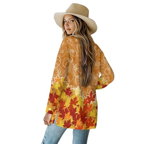 Image of Biyejit Women's Long Sleeve Open Front Cardigan Casual Loose Lightweight Cardigans with Pockets Drape Cardigan