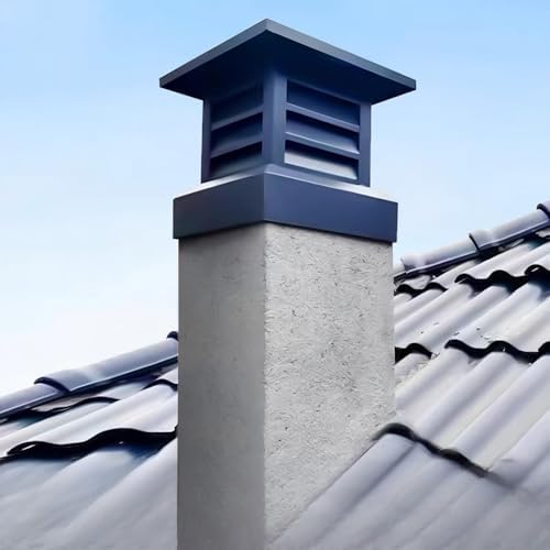 Square Aluminum Alloy Fireplace Chimney Cap - Rainproof Roof Vent Cover for Flue, Durable Rain Guards, Weatherproof Chimney Protection, Essential Outdoor Accessory