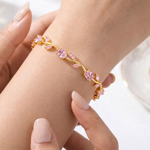 Image of SALVE Coquette Golden Tulip Bracelet for Women Stylish | Anti Tarnish Jewellery for Women, Hand Wristlet for Girls | Aesthetic Accessories for Girls, Valentine's Gift for Girlfriend