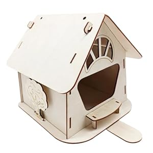 Bird Boxes for Gardens UK, Wooden Bird House for Garden Nesting, Outdoor Bird Nest Box with Natural Wood Construction, Suitable for Balcony Wildlife Habitat and Garden Decoration