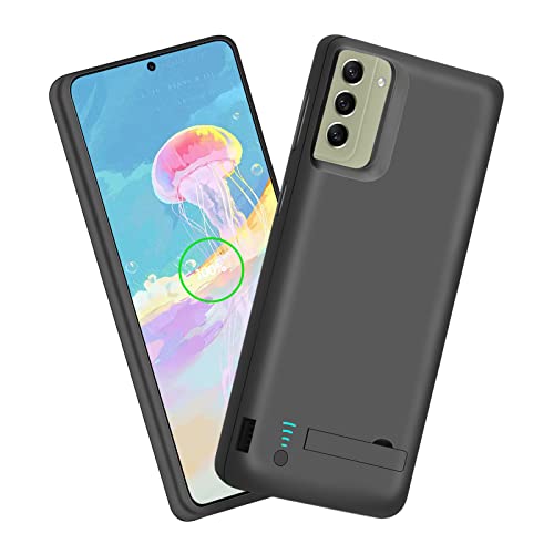 Sitong Battery Case for Samsung Galaxy S21 FE 5G, 5000mAh Rechargeable Extended Battery Charging Charger Case, Add 100% Extra Juice, Not Compatible with Galaxy S21 (6.4 inch) Black