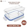 Razab 16 Pc (Set of 8) 30 Oz Glass Meal Prep Containers with Lids, Airtight Large Glass Food Storage Containers, Reusable Leak Proof BPA Free, Freezer to Oven and Dishwasher Safe #2