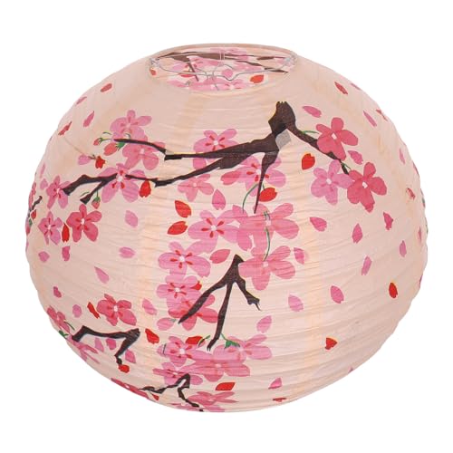 TOGEVAL Farolillos de Papel Japoneses Colgantes de 30 CM Diseño Flor de Cerezo Rosa Decorativos para Bodas Restaurantes y Exteriores Juego de 2 Piezas