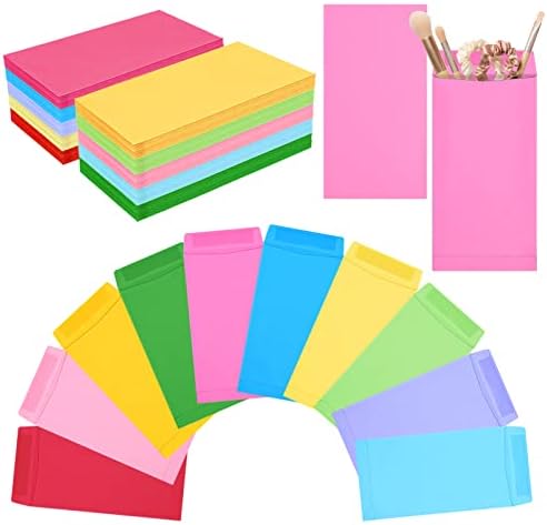 SWESARA 100 Pack Colorful Cash Envelopes for Budgeting, 6.7 x 3.5 Inch | Large Pack of Self-Adhesive Money Envelopes for Cash or Coins | Organization Envelopes for Checks, Jewelry, and Small Items