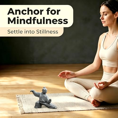 Estatua de Piedra Tai Chi 4.3" Decorativa para Hogar miniatura 2