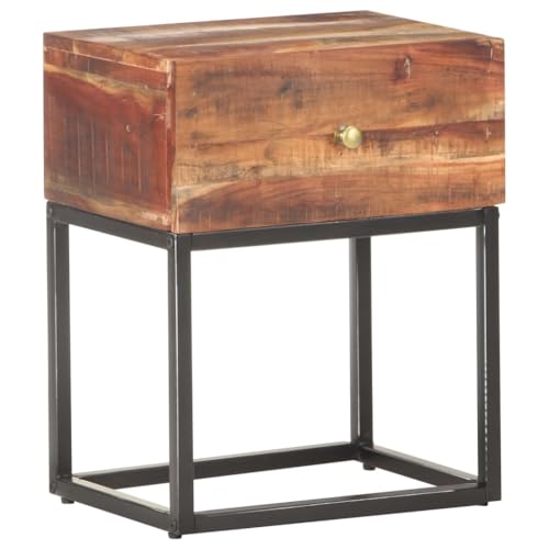 Table de chevet en bois d'acacia pour une chambre chaleureuse