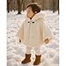 MELCY Baby's Cape Winter Light Weight Coat from New born to Children Kids Fashion (US, Age, 4 Years, White)