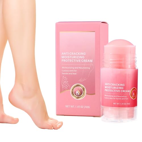 Heel Balm, Cracked Heel Repair Cream, 3.07x1.5in Fast-Absorption Moisturizer, Repairs Care Roller, Dry Skin Softener for Women Hands, Feet, and Body, Hydrating Relief Use