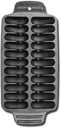 Outset 76375 Shrimp Cast Iron Grill and Serving Pan , Black