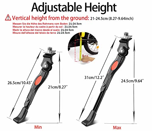 Cyfie Bike Kickstand For 16 18 20 Inch Wheel Kids Bicycle Adjustable Center Mount Bicycle Kickstands Bike Stand For 16-20Inch Wheel Mountain Bike/Road Bicycle/Adult Bike/Sports Bike #TOP1