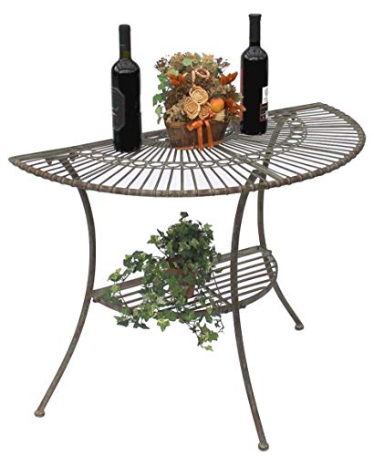 DanDiBo Tisch Halbrund Wandtisch Malega 100531 Beistelltisch aus Metall 100 cm Gartentisch Halbtisch Halbrundtisch… – Bild 6