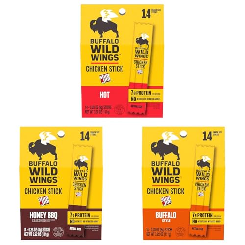 Variety Pack of Slim Jim Smoked Chicken Sticks, Buffalo Wild