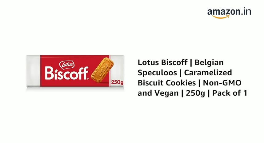 Image of Lotus BISCUIT | Belgian Speculoos | Caramelized Biscuit Cookies |Choco | Non-GMO and Vegan | 250G | Pack of 1
