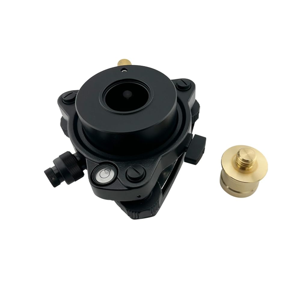 Schwarzer Tribrach-Adapter mit Optischem Lot, Drehbarem DREI-Klauen-System und 5/8" X11 Schraube für GPS GNSS.