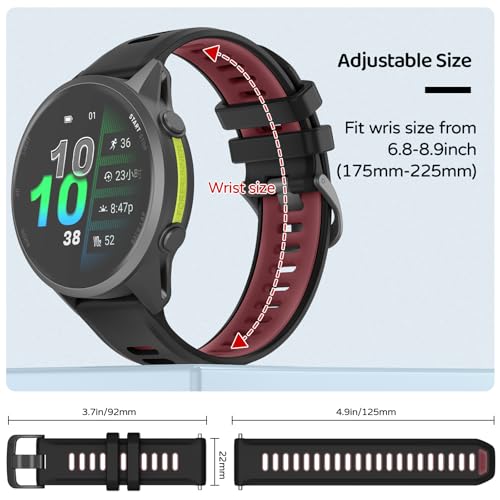 Correa de silicona 22mm para Garmin Forerunner miniatura 5