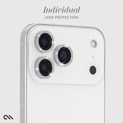 Image of Case-Mate Camera Lens Protector with Aluminum Twinkle Rings for iPhone 17 Pro Max /iPhone 17 Pro - Double Tempered Glass, Anti-Scratch - Ultra HD View with Night Shooting, Case Friendly, Easy Install