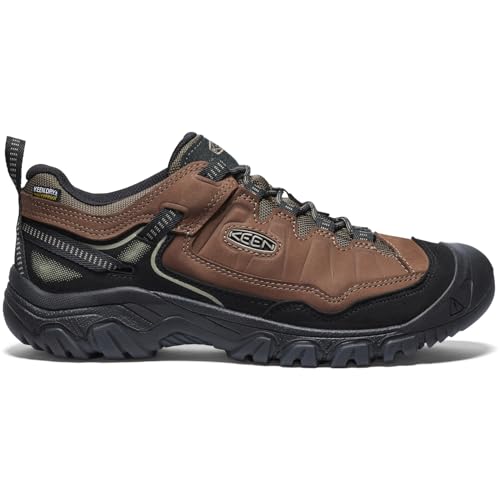 KEEN Men's Targhee 4 Low Height Durable Comfortable Waterproof Hiking Shoes, Bison/Black, 8.5 by KEEN - Used condition - Image 3