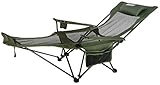 ANIGU Mesh Lounge Reclining Folding Camp Chair with Footrest