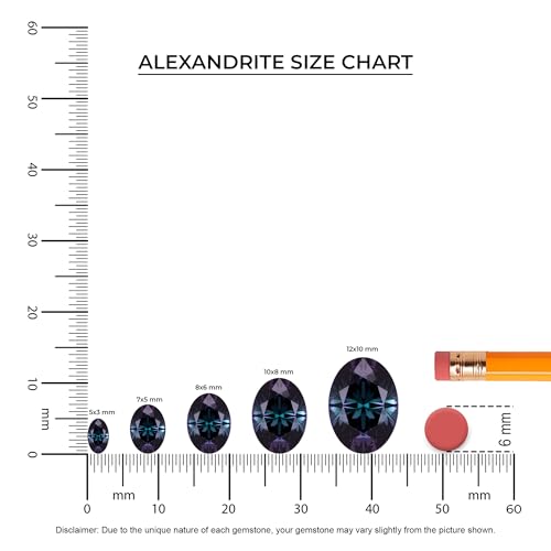 Lab Grown Alexandrite Oval Solitaire Trilogy Rings with Diamonds for Women in Silver/Gold, June Birthstone Jewelry Gifts for Her Birthday, Anniversary, Wedding, Christmas, Mothers Day, Valentines3