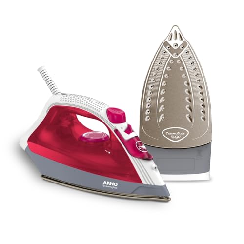 Ferro a Vapor Arno Steamgliss com Base Cerâmica, 1200W, Rosa,