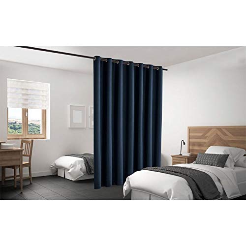 Blackout Room Divider Curtain Panel Privacy Partition Heavyweight Premium Fabric Thermal Insulated Grommet Top 120\" Wide X 96\" Tall Navy Color