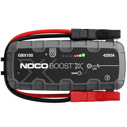 NOCO Boost X GBX155: Booster Batterie UltraSafe 4250A – Démarreur Lithium 12V Portable avec Powerbank et Chargeur USB – pour Moteurs Essence 10,0L et Diesel 8,0L