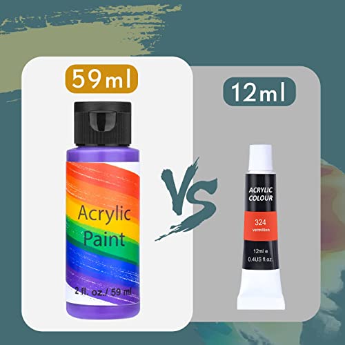 VICBAY Kit Peinture Acrylique avec 4 Couleurs Métalliques, 60 ml Tubes de Peinture Gouache pour Débutants et Artistes Acrylique Pouring Peinture pour Papier, Toile, Céramique et Bois - Image 4