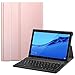 Produktbild Fintie Bluetooth QWERTZ Tastatur Hülle für Huawei MediaPad T5 10,1 Zoll 25,6 cm - Ständer Schutzhülle mit Magnetisch Abnehmbarer Drahtloser Deutscher Bluetooth Tastatur, Roségold