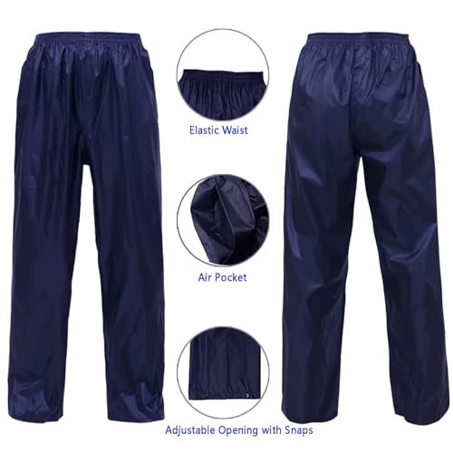 Image of Rizzon Rain Suit Jacket /Trouser for Men Women Waterproof Lightweight Rain Gear for Outdoor Farm Fishing Motorcycle