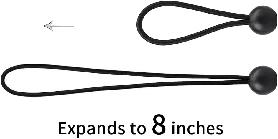 30 Pack Heavy Duty Bungee Cord, 4 Inch Bungie Cord Balls Canopy Tarp Tie Down Bungee Balls for Camping, Tents, Cargo, Holding Wire and Hoses, Patio Umbrellas, Awning (Black)