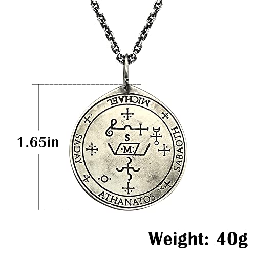 NIGHTCRUZ Seal of Archangel Michael Pendant, The 7 Archangels Necklace for Men Women2