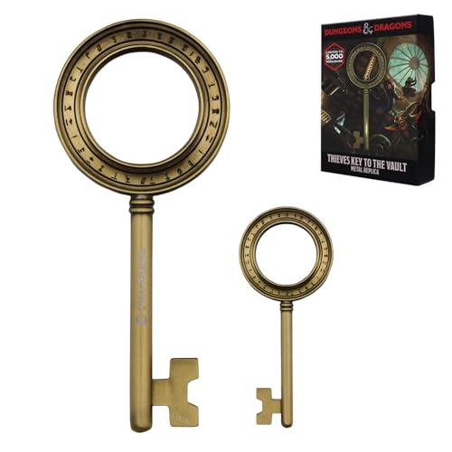 FaNaTtik Dungeons & Dragons Limited Edition Thieves' Key to the Vault – Official D&D Metal Replica – Fantasy Heist Collectible Prop – Gift for Dungeon Masters, Players & Tabletop RPG Fans