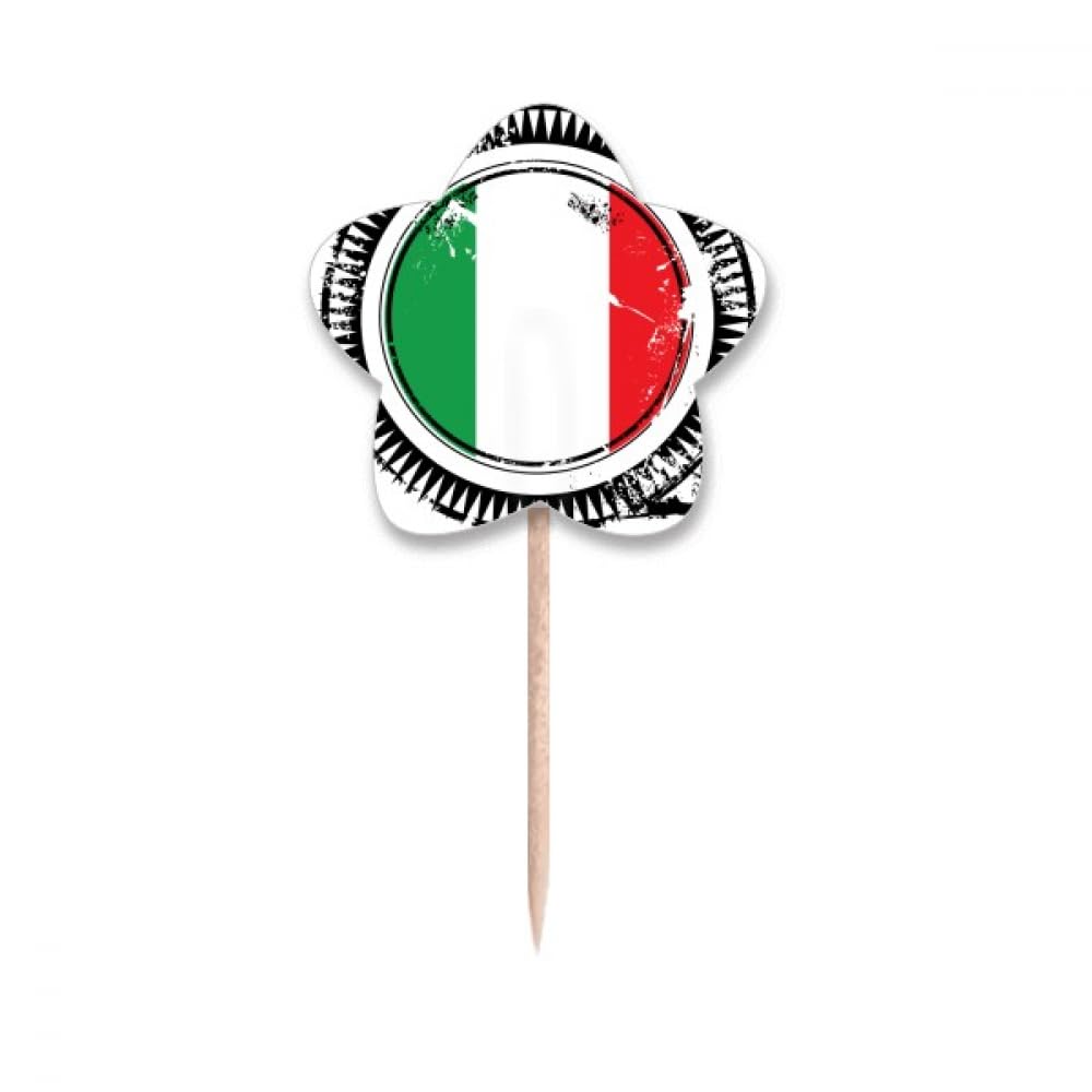 Drapeau Italie pique cupcake pour buffet de soirée pizza et anniversaire