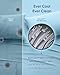 REST® Evercool®+ Sheet Set, 4 PCS, Cooling Sheets Designed for Hot Sleepers and Night Sweats, Knitted with Noble‘s Ionic+ Self-Cleaning Silver Yarns, Ivory, King