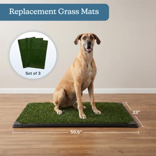 Image of PETMAKER Artificial Grass Pee Pads for Dogs, 3 Pack, 50.5 inch x 33 inch