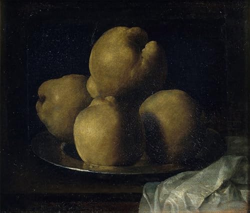 Cuadro de lienzo de bodegón de Zurbarán para decorar el dormitorio con arte de 60x90cm