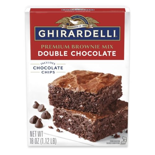 GHIRARDELLI Double Chocolate Premium Brownie Mix, 18 oz Box