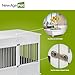 New Age Pet ECOFLEX Horizon Dog Crate & End Table, Modern Slatted Indoor Dog Kennel for Medium, Large & XL Dogs, Durable Composite, Antique White, Large