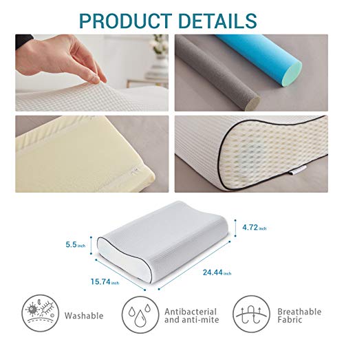 Dreamsir Extra Firm Pillows For Sleeping,Neck Support Contour Pillow,Cervical,Orthopedic Pillow For Neck And Shoulder Pain Relief,Ergonomic Washable Bed Pillows For Stomach,Back,Side Sleepers #TOP6